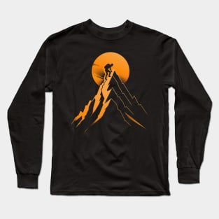 Sunny orange mountain top Long Sleeve T-Shirt